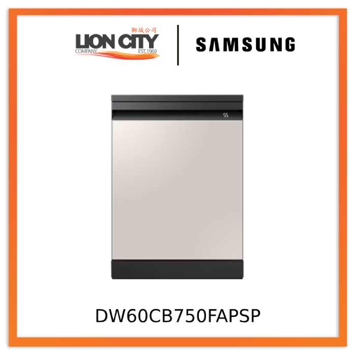 Samsung DW60CB750FAPSP Bespoke Freestanding Dishwasher, 14 Place Settings, 3 Ticks