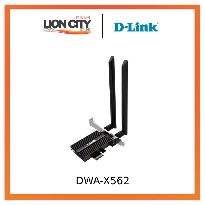 D-Link DWA-X562 AX1800 Wi-Fi 6 PCIe Adapter with Bluetooth 5.2