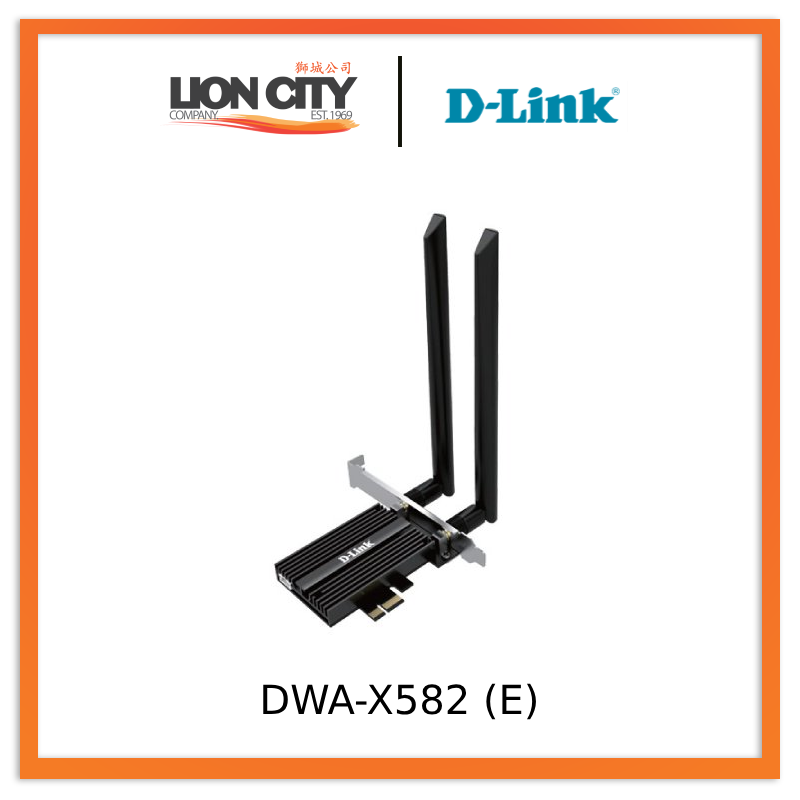 D-Link DWA-X582 (E) AX3000 PCI-E Wireless Adapter with Bluetooth 5.1