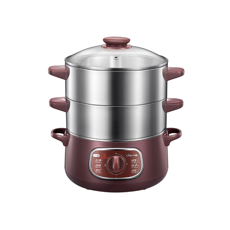 Bear 800W 8.0L 2-Tier Steamer and Steamboat DZG-D80A1