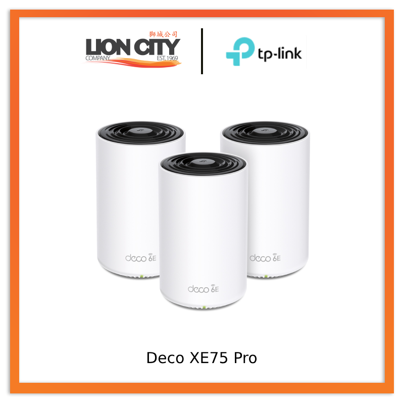 TP-Link Deco XE75 Pro AXE5400 Tri-Band Mesh Wi-Fi 6E System (3-Pack) - Lion City Company