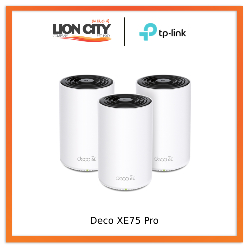 TP-Link Deco XE75 Pro AXE5400 Tri-Band Mesh Wi-Fi 6E System (3-Pack)