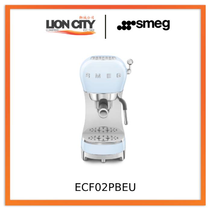 Smeg ECF02BLEU/RDEU/WHEU/PBEU/CREU Espresso Coffee Machine with Steam Wand