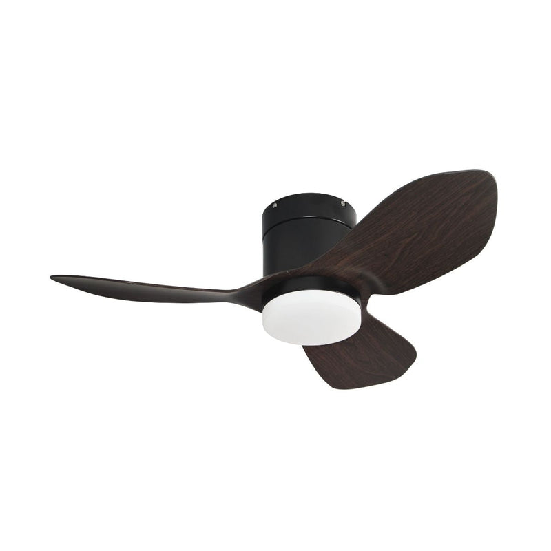EuropAce Acestar 91.4 cm 3-Blade Ceiling Fan (Black / Darkwood)