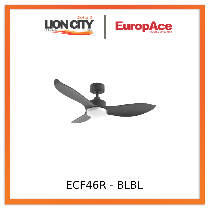 Europace CoolAce ECF46R - BLBL/ ECF46R - WHWH/ECF46R - BLDW-CG 46" 3 blades Ceiling Fan