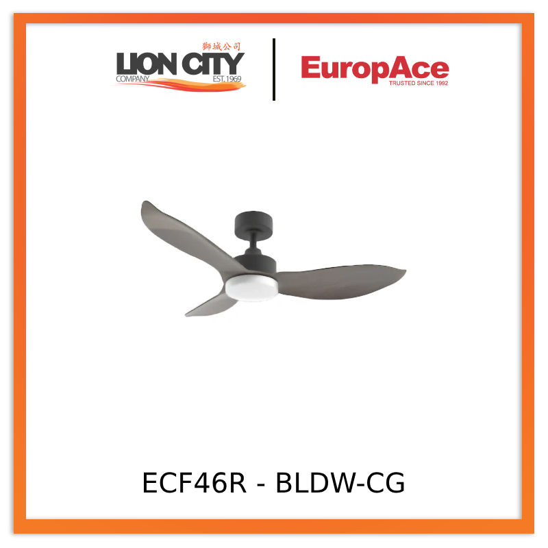 Europace CoolAce ECF46R - BLBL/ ECF46R - WHWH/ECF46R - BLDW-CG 46" 3 blades Ceiling Fan