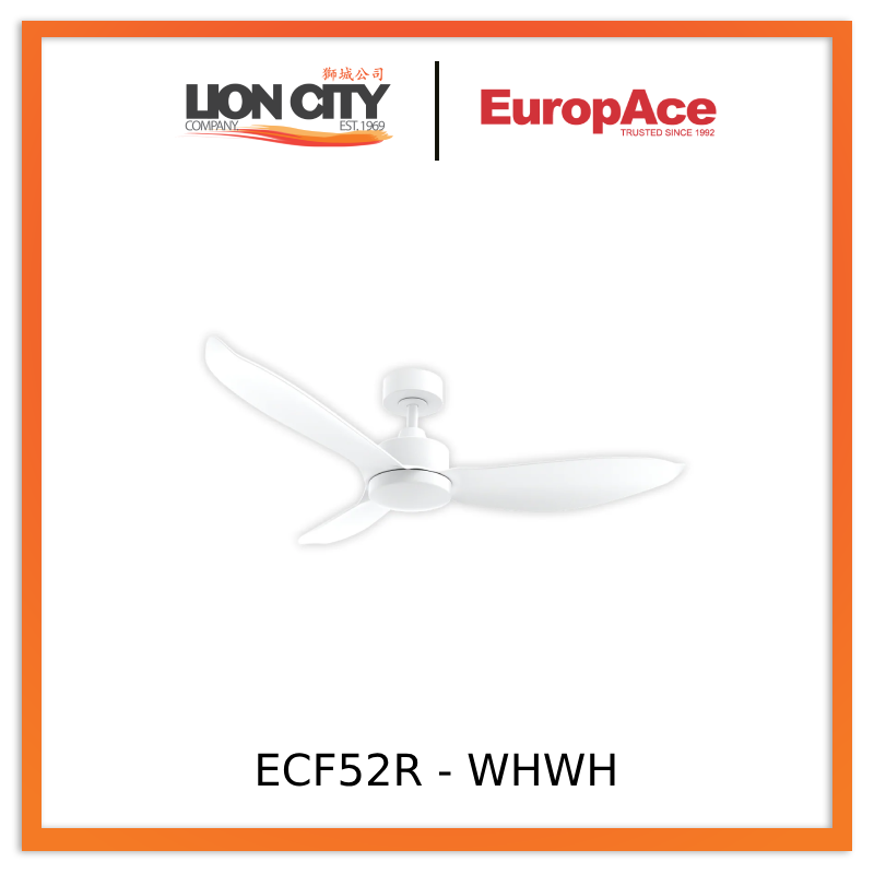 Europace ECF52R - BLBL/ ECF52R - WHWH CoolAce 52" 3 blades Ceiling Fan