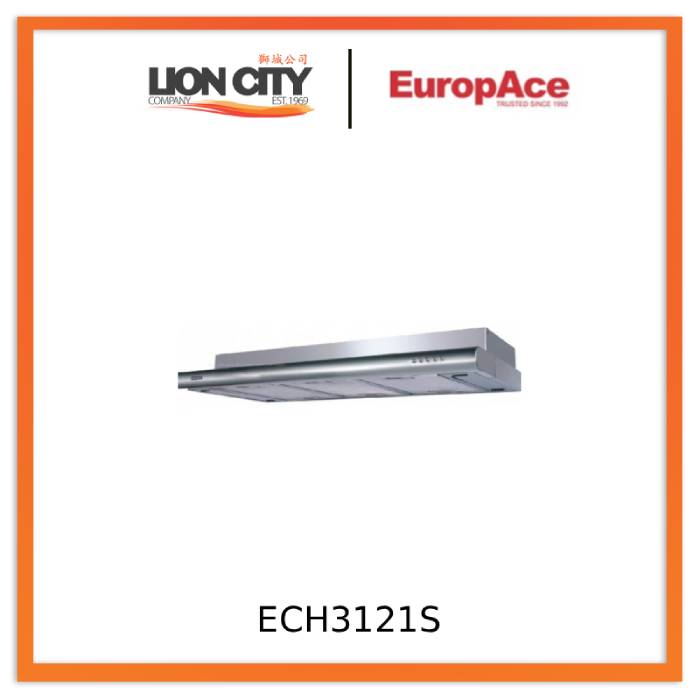 Europace ECH3121S/ECH3121SBK 90cm Slim Hood Dual Motor