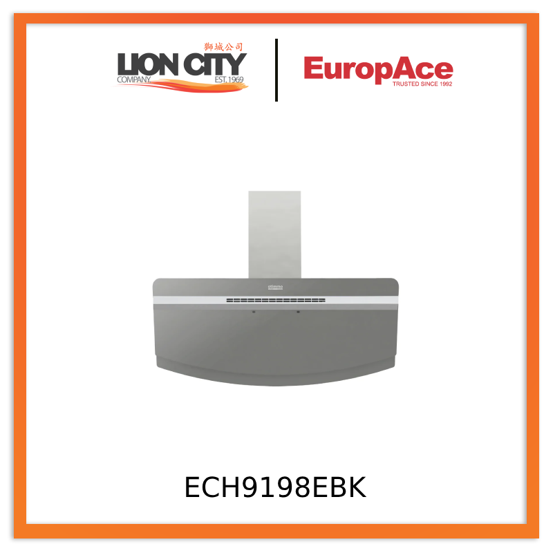 Europace ECH9198EBK 90cm 1400m3/h Designer Chimney Hood (Cool Breeze)