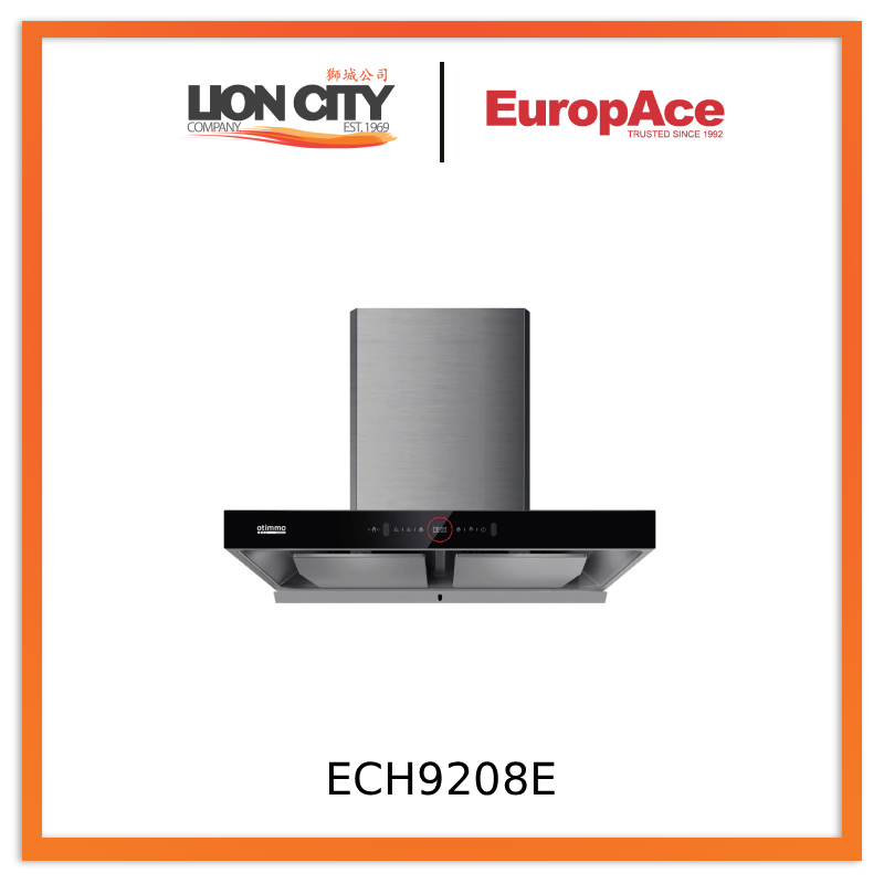 EuropAce ECH9208E 90cm 2000m3/h T-Shaped Chimney Hood