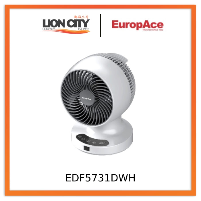 EuropAce EDF5731DWH 7” Deluxe BLDC Desk Fan