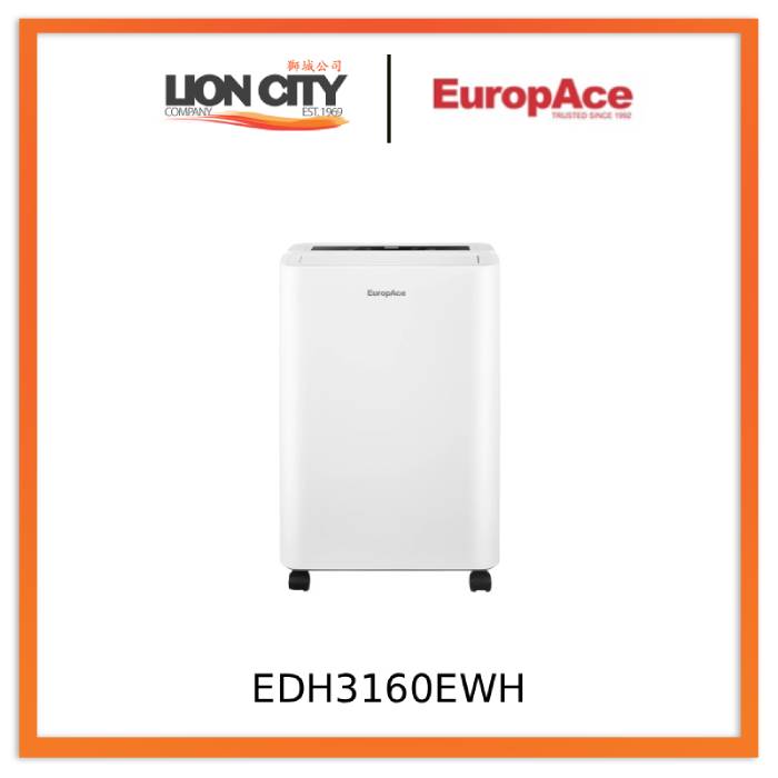 EuropAce EDH3160EWH 16L Smart Dehumidifier + Air Cleaner