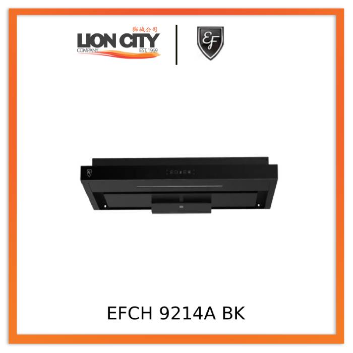 EF EFCH 9214A BK 90cm Semi Integrated Hood