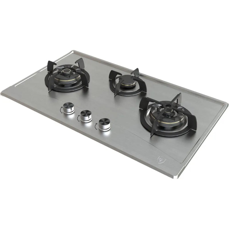 EF EFH 3977 WT VSB 86CM 3 Burner Gas Hob Stainless Steel EFH3977WT VSB