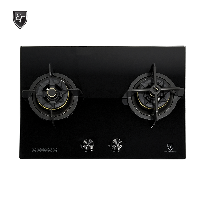 EF 70cm 2 Burners Glass Gas Hob EFH 7520 WT VGB