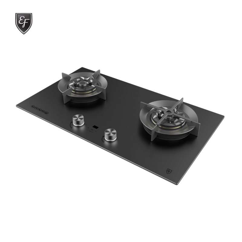 EF 78cm 2 Burners Glass Gas Hob EFH 7628 WT VGB