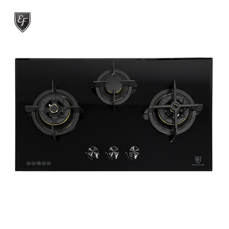 EF 88cm 3 Burners Glass Gas Hob EFH 9734 WT VGB
