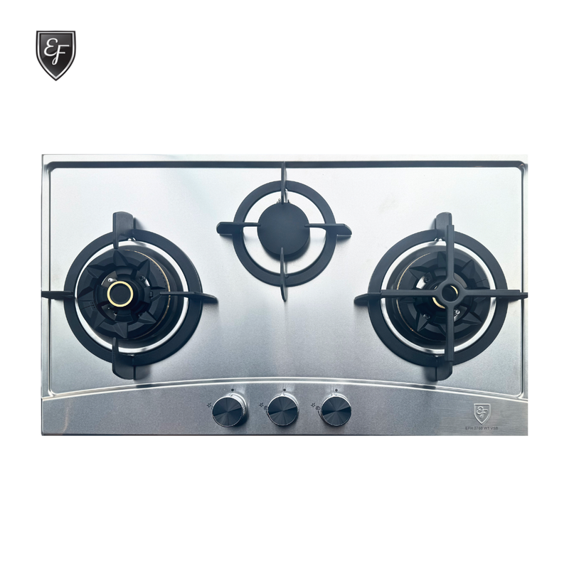 EF 76cm 3 Burners Stainless Steel Gas Hob EFH 3768 WT VSB