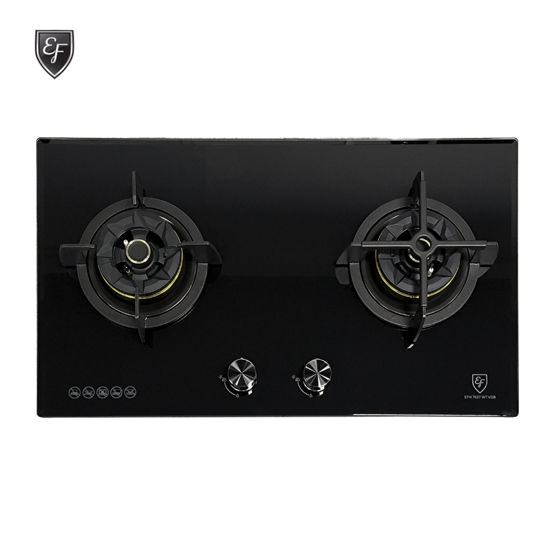 EF 78cm 2 Burners Glass Gas Hob EFH 7627 WT VGB