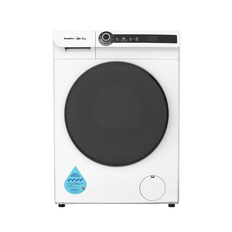 Europace EFW7801Y 3D Steam Front Load Washing Machine 8Kg + EuropAce EDY5801B 8kg Vented Dryer EDY 5801B