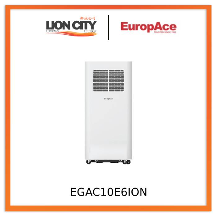 EuropAce EGAC10E6ION 250 Sqft Air Purifying Portable Aircon with Wi-Fi (4-in-1)