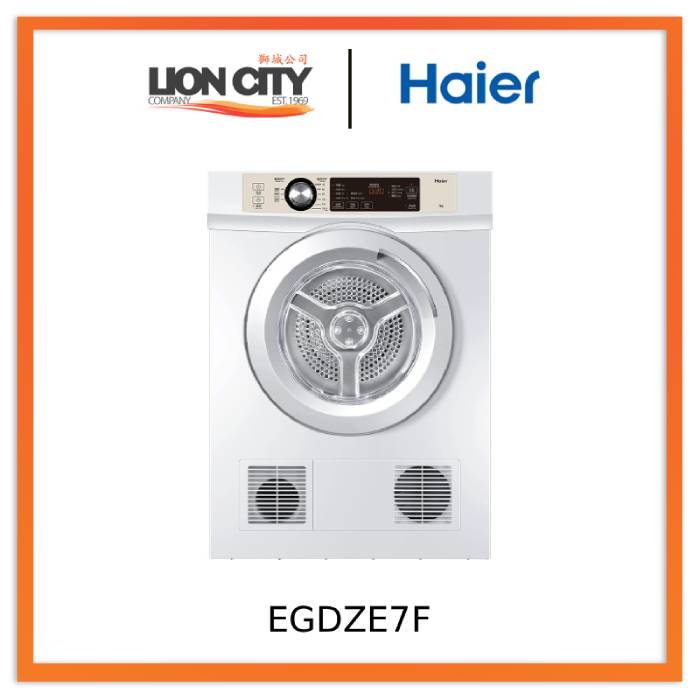 Haier EGDZE7F 7kg Front Load Automatic Tumble Dryer for Quick Drying Clothes