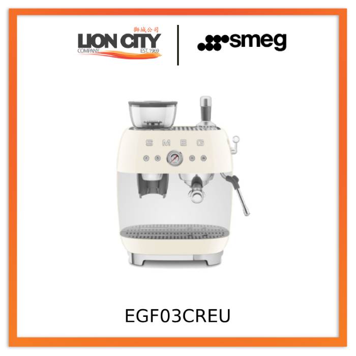 Smeg EGF03BLEU/CREU/PBEU/PGEU/RDEU/WHEU Espresso Coffee Machine with Integrated Grinder