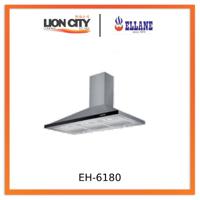 Ellane EH-6180 90cm Stainless Steel Chimney Hood - Lion City Company