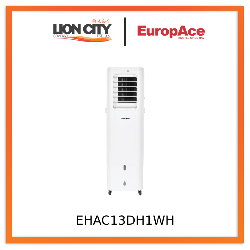 Europace EHAC13DH1WH 4-IN-1 Hoseless Spot Cooler with Air Con Compressor Hybrid Cooling Technology 13K BTU of Cooling Power