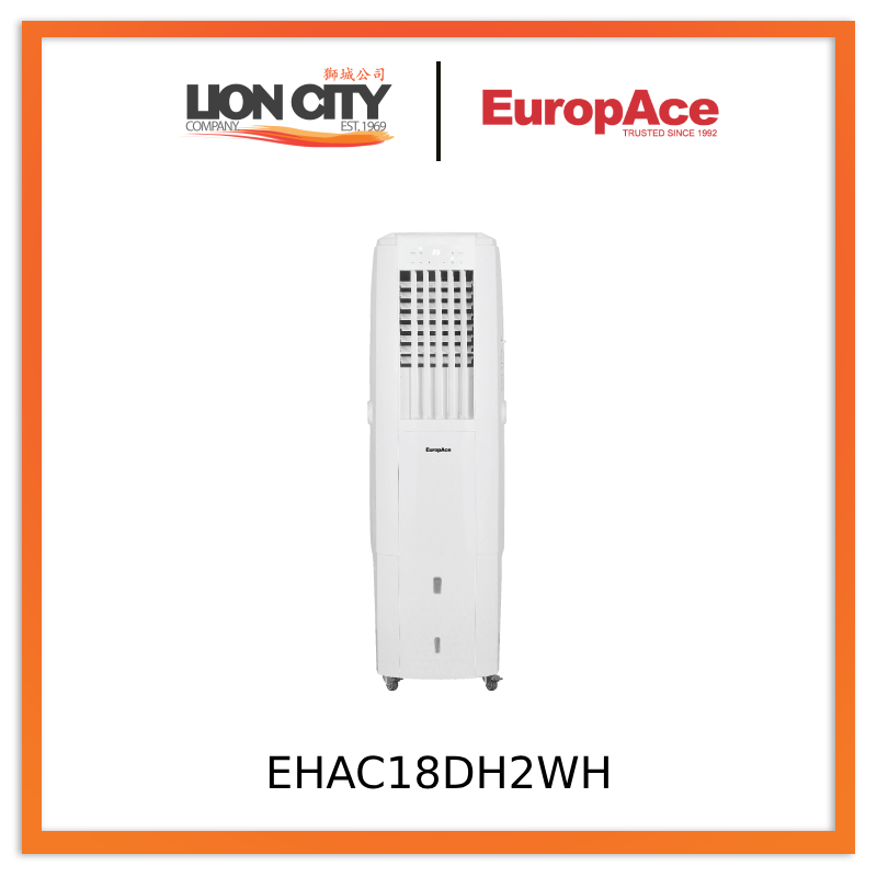 Europace EHAC18DH2WH 4-IN-1 Hoseless Spot Cooler with Air Con Compressor Hybrid Cooling Technology 18K BTU