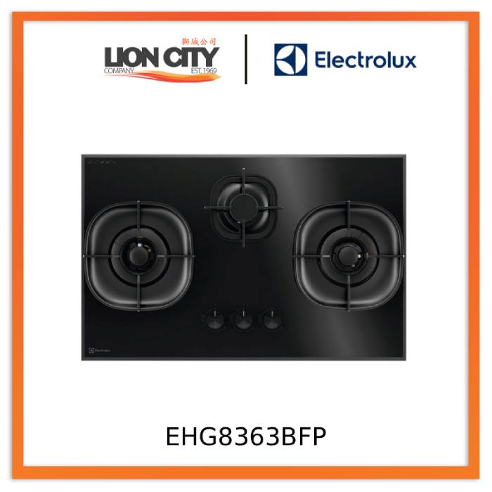 Electrolux EHG8363BFP 80cm 300 Series Built-in Gas Hob with 3 Cooking Zones