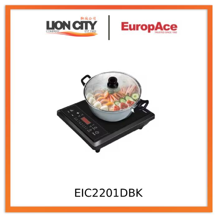 EuropAce EIC2201DBK 2000W Portable Induction Cooker