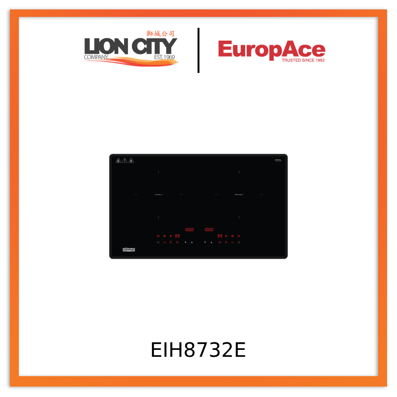 EuropAce EIH8732E 8 Series 73cm Induction Hob with Magnetic Knob