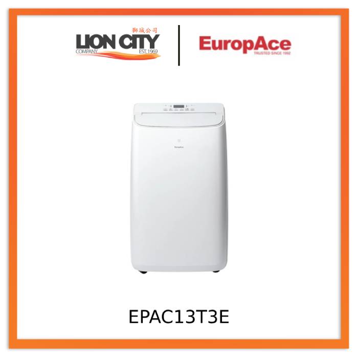 EuropAce EPAC13T3E 13,000 BTU Dual Hose Portable Air Conditioner
