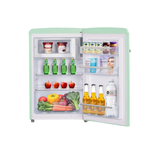 EuropAce ER5118EGN 108L Retro 1 Door Fridge 3 Ticks & Freezer Compartment
