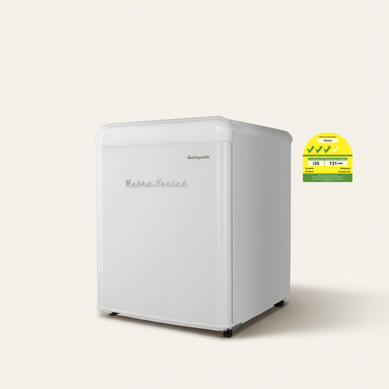 EuropAce 50L Retro Mini Bar Fridge ER5501AWH