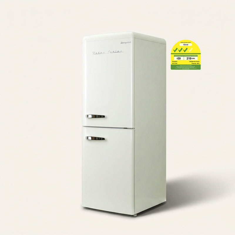 EuropAce 170L 2-Door Bottom Mount Fridge ER7178AWH