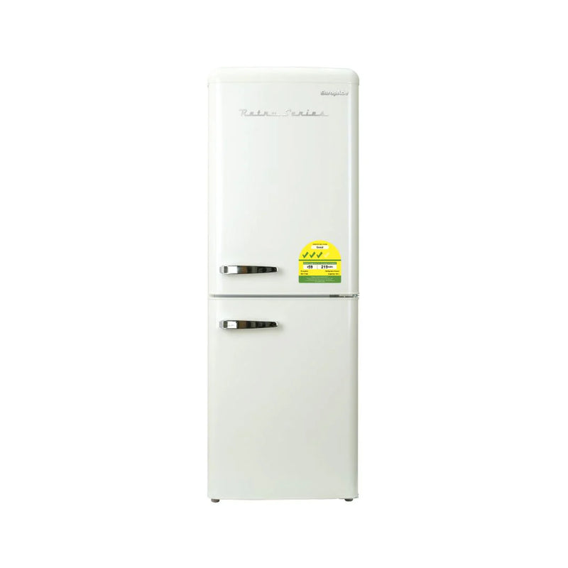 Europace ER 7178A ER7178AWH 170L Retro 2 Door Bottom Mount Fridge White