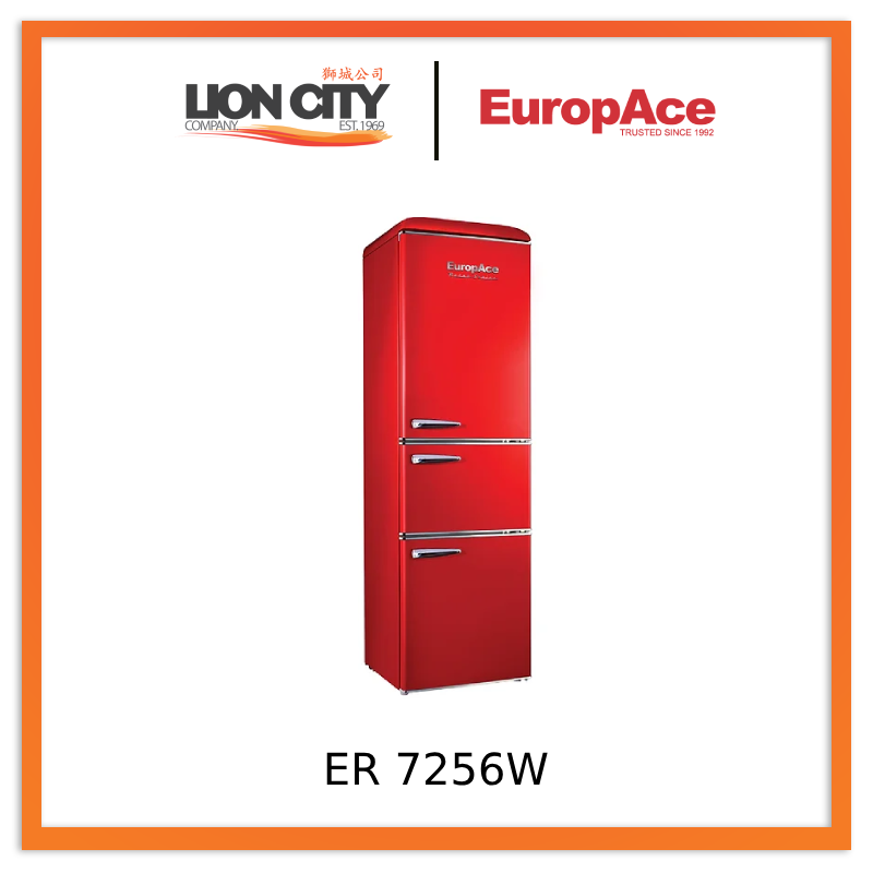 Europace ER 7256W Retro 3 Doors Versa Zone Refrigerator