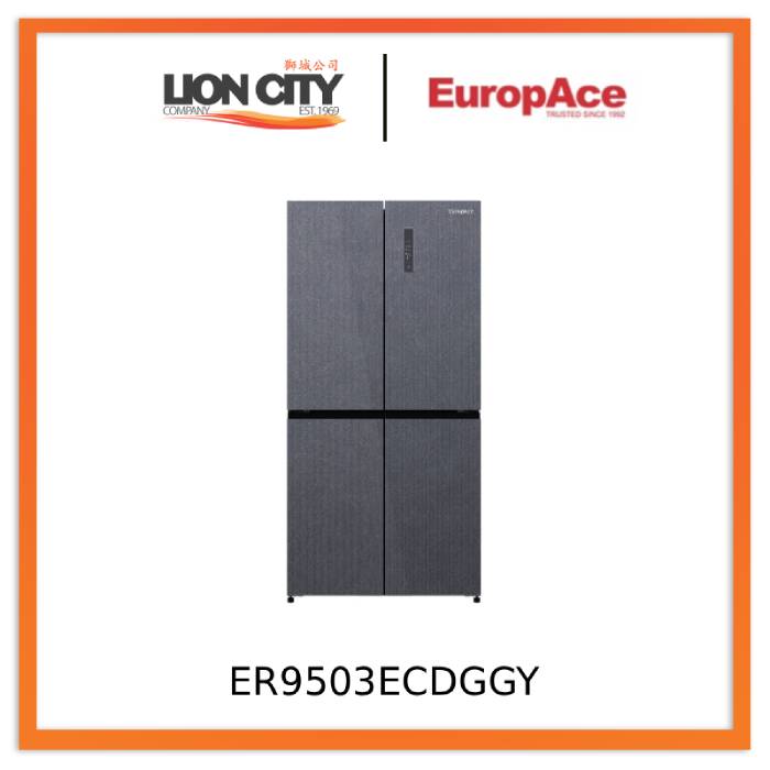 EuropAce ER9503ECDMD/ER9503ECDGGY Glacier Series 503L Cross Door Fridge