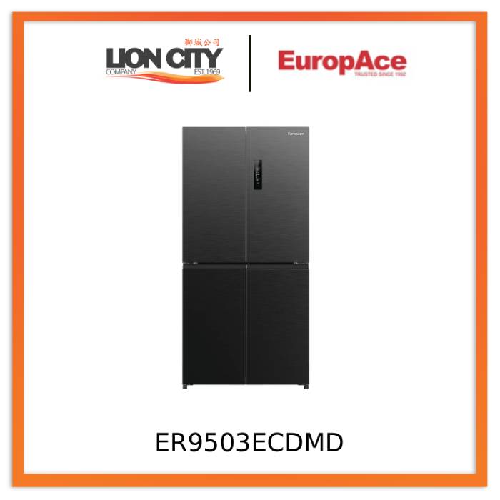 EuropAce ER9503ECDMD/ER9503ECDGGY Glacier Series 503L Cross Door Fridge