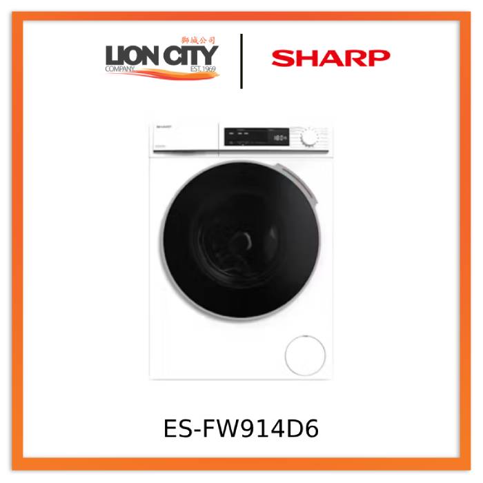 Sharp ES-FW914D6 9kg Front Load Washer Dryer