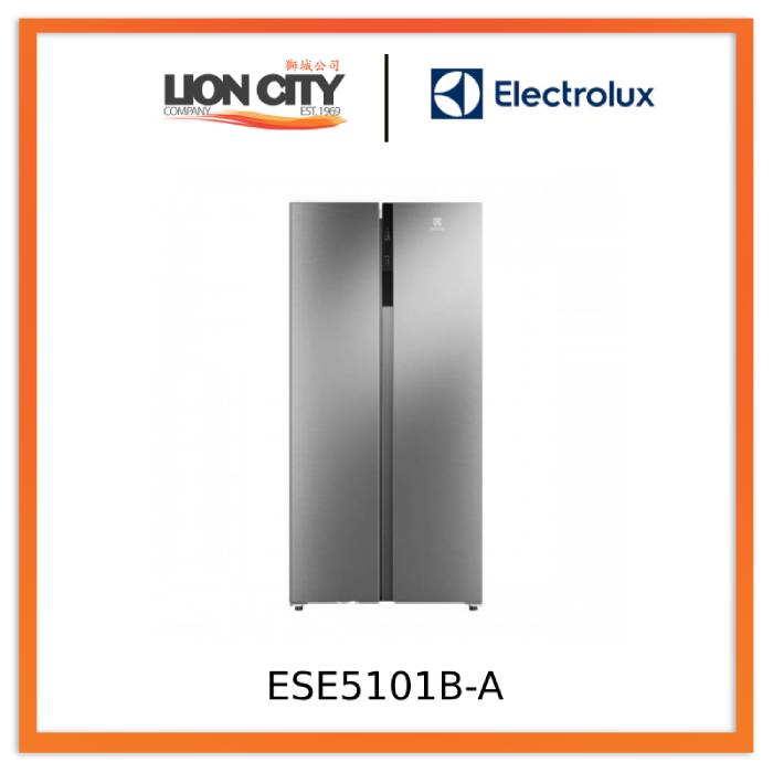 Electrolux ESE5101B-A 507L Silver Ultimatetaste 600 Side by Side Refrigerator