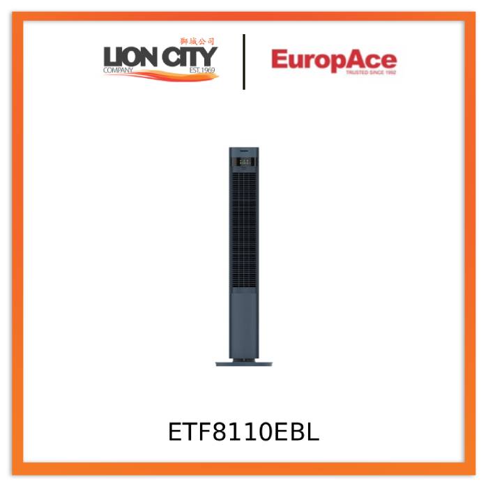 Europace ETF8110EBL / ETF8110EGYBreezeMax 44" DC Tower Fan