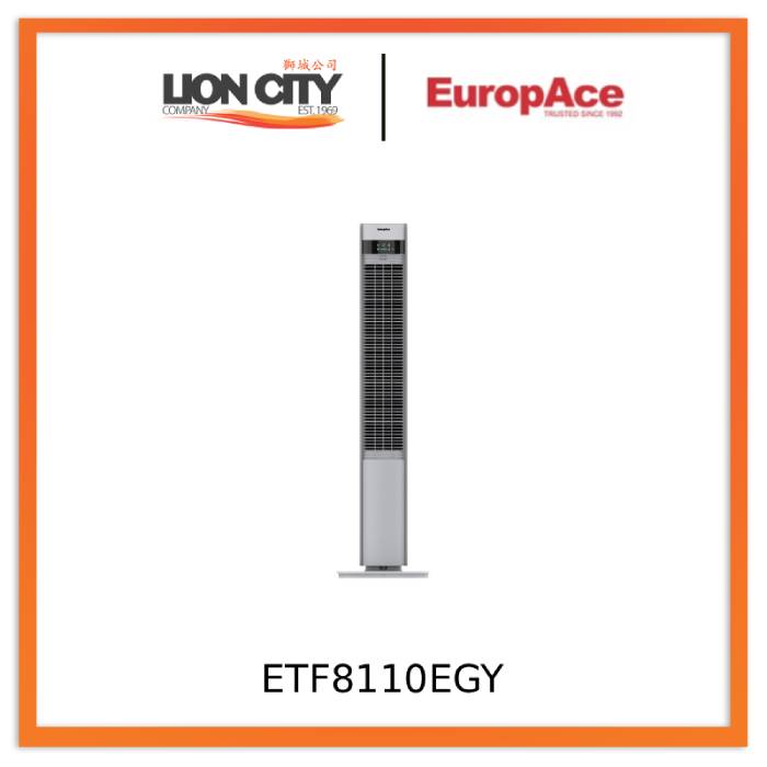 Europace ETF8110EBL / ETF8110EGYBreezeMax 44" DC Tower Fan