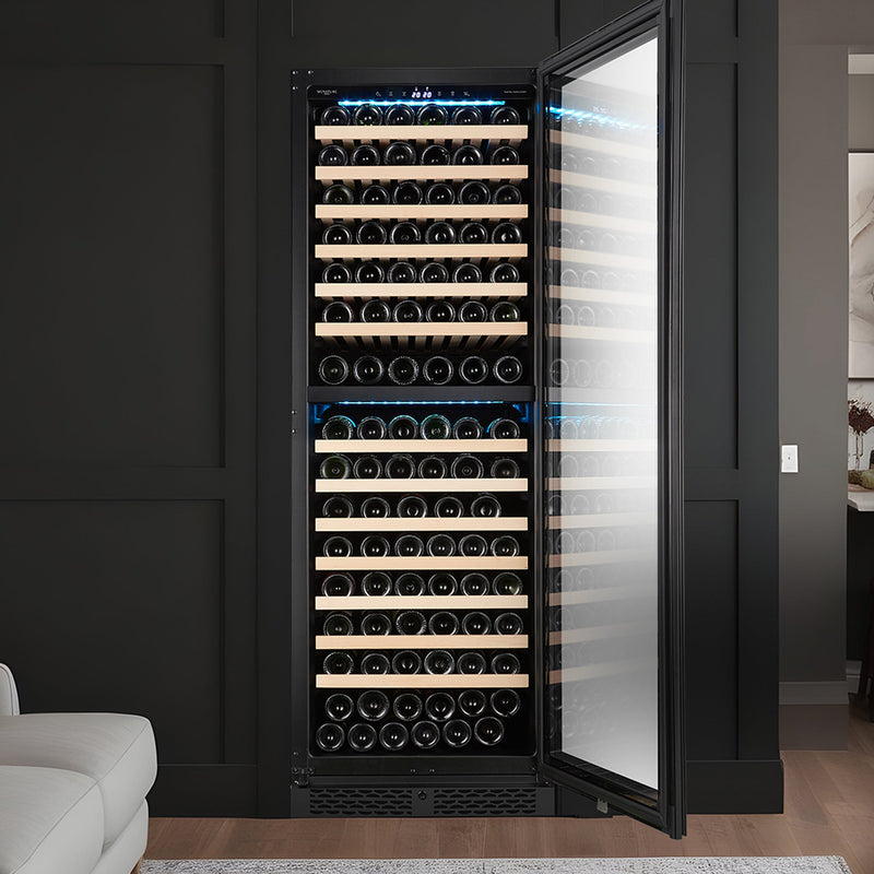 EuropAce 154 Bottles Dual Zone Wine Chiller EWC8154DBK