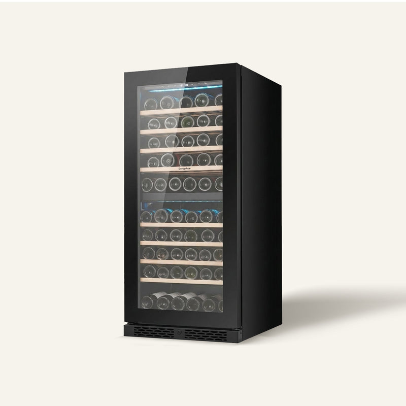 EuropAce 70 Bottles Dual Zone Wine Chiller EWC8701DBK