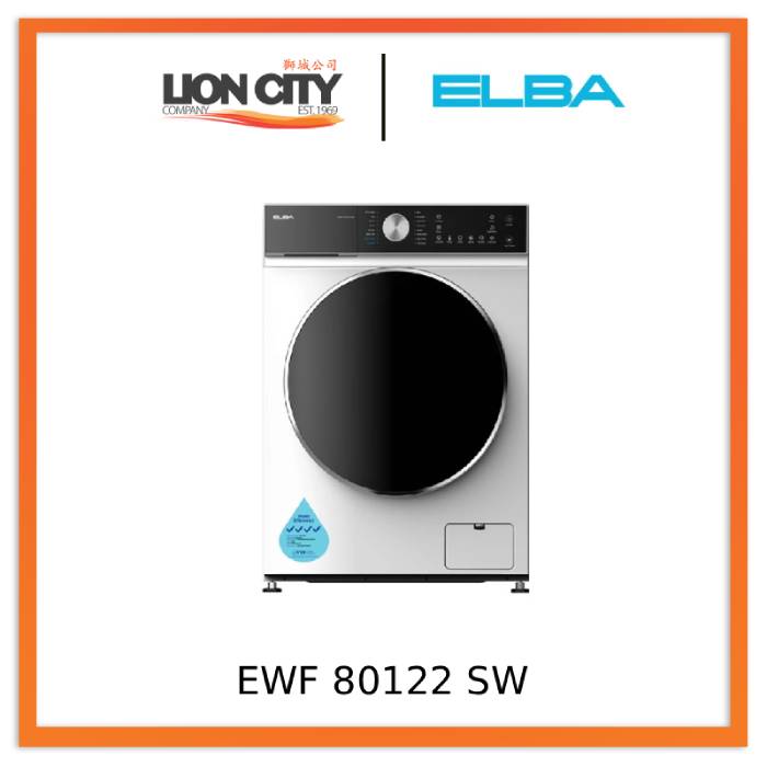 Elba EWF 80122 SW  8kg Front Load Washer - White