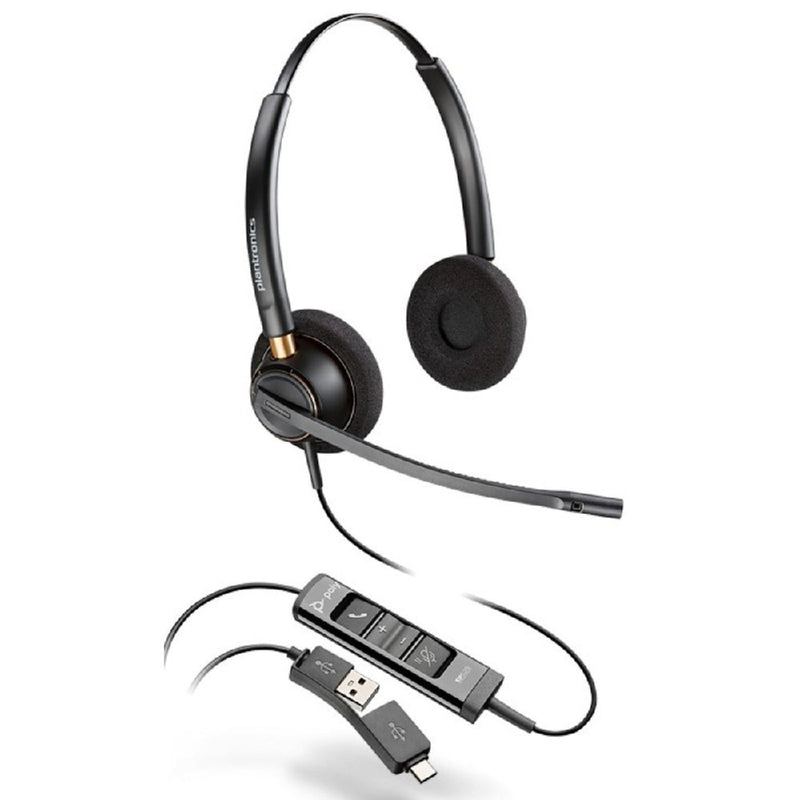 HP Poly EncorePro 525-M USB Stereo Headset MS USB-C/A