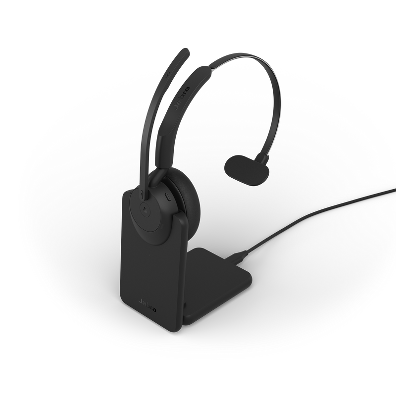 Jabra Evolve3 45 MS Mono Wireless ANC Headset USB-C with Stand